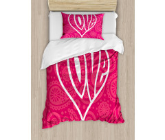 Retro Big Heart Duvet Cover Set