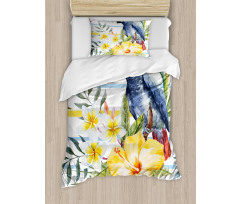 Tropic Exotic Parrots Duvet Cover Set