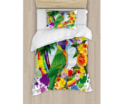 Palms Tropical Plants Duvet Cover Set