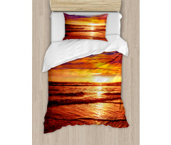 Sea Sunset Twilight Duvet Cover Set