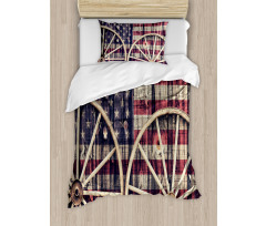 Antique American Flag Duvet Cover Set