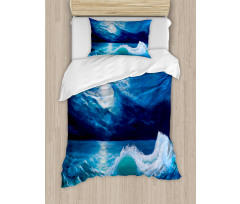 Moonlight over Wavy Sea Duvet Cover Set