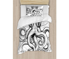 Sketch Monochrome Art Duvet Cover Set