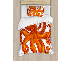 Orange Animal Wildlife Duvet Cover Set