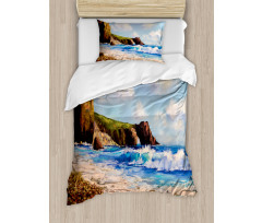 Sea Coast by Beach Rock Duvet Cover Set