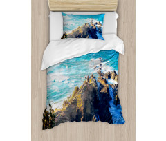 Austalian Cliffs by Sea Duvet Cover Set