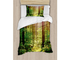 Sunset Moss Woods Trees Duvet Cover Set