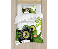 Funny Animal with Camera Duvet Cover Set