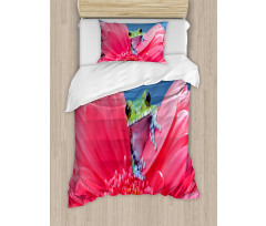 Frog on Gabera Flower Duvet Cover Set