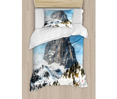 Mediterranean Snowy Peak Duvet Cover Set