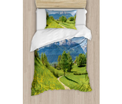 Spring Scenery in Alps Duvet Cover Set