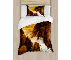 Wild Sunset and Waves Duvet Cover Set