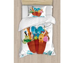 Old Ark with Animals Duvet Cover Set