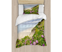 Aegean Sea with Blooming Duvet Cover Set