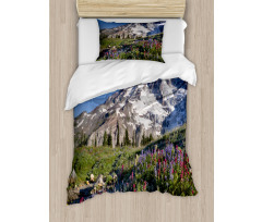 Spring Mt. Rainier Photo Duvet Cover Set