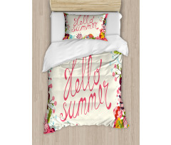 Hello Summer Garden Art Duvet Cover Set