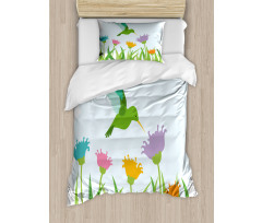 Garden Art Hummingbird Duvet Cover Set