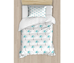 Irregular Rounds Rain Art Duvet Cover Set