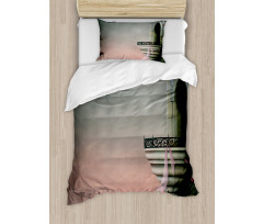 Old Medieval Tower Rose Duvet Cover Set