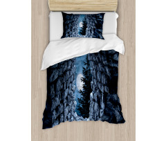 Full Moon Dark Cave Duvet Cover Set