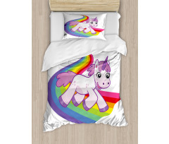 Fairy Creature Rainbow Duvet Cover Set