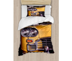 Antique Yellow Taxi Duvet Cover Set