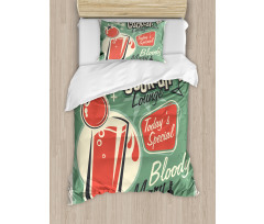 Nostalgic Bar Poster Duvet Cover Set