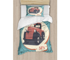 Nostalgic Antique Vehicle Duvet Cover Set