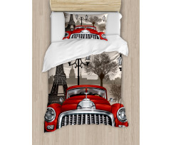 Parisian City Scenery Duvet Cover Set