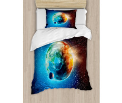 Planet Earth Sun Rays Duvet Cover Set