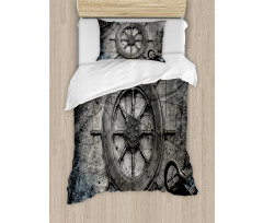 Steering Wheel Grunge Duvet Cover Set