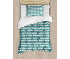 Ship Wheel Anchor Duvet Cover Set