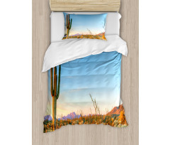 Sun in Desert Cactus Duvet Cover Set