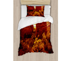 Cactus Rocks Desert Scenery Duvet Cover Set