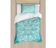 Symmetrical Floral Curves Duvet Cover Set