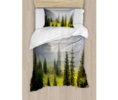 Green Trees on Meadow Duvet Cover Set
