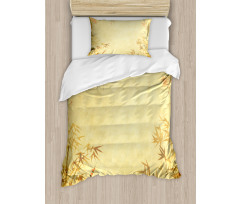 Bamboo Stems and Blooms Duvet Cover Set