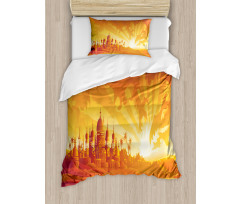 Orange City Sky Palace Duvet Cover Set