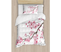 Japanese Cherry Branch Duvet Cover Set