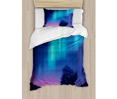 Aurora Borealis Tree Duvet Cover Set