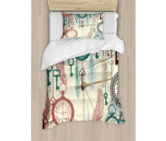 Feather and Old Key Duvet Cover Set