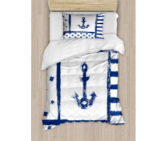 Grunge Boat Navy Theme Duvet Cover Set