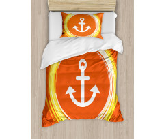 Anchor Image in Circle Duvet Cover Set