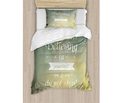 Yellow Letters Duvet Cover Set