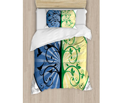 Ying Yang Tree Asian Duvet Cover Set