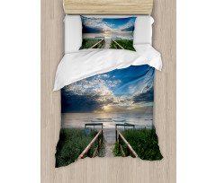 Pathway to Sea Swimming Duvet Cover Set