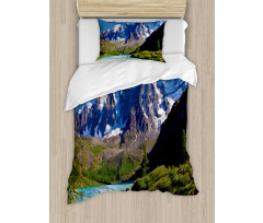 Mountain River Clouds Duvet Cover Set