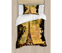 Eiffel Tower Tree Duvet Cover Set