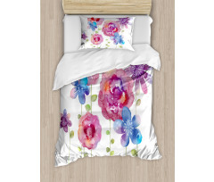 Bohemian Pink Blossom Duvet Cover Set