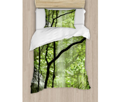 Jungle Waterfall Tree Duvet Cover Set